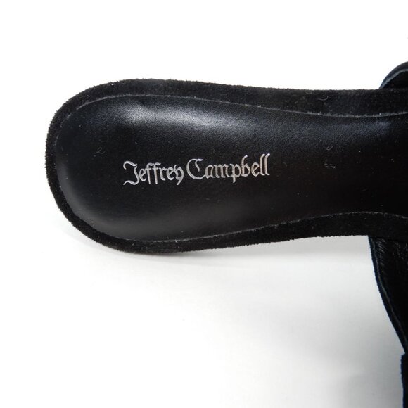 Jeffrey Campbell Geralt Pointed Toe Slingback Corset Flats 8.5 Black Suede NEW - Picture 9 of 12